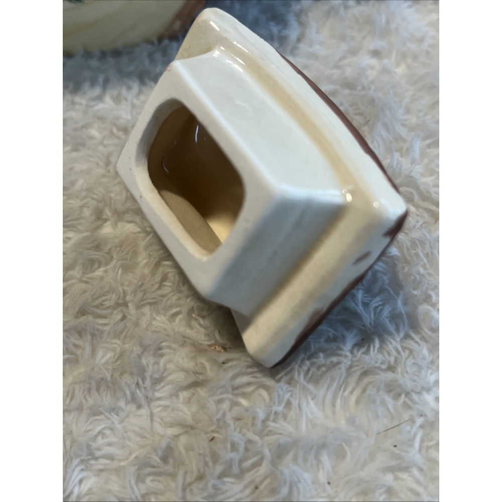 Fitz & Floyd 1993 The Sugar Pine Ceramic Log Cabin Sugar Bowl | Rustic Lodge - Picture 9 of 16